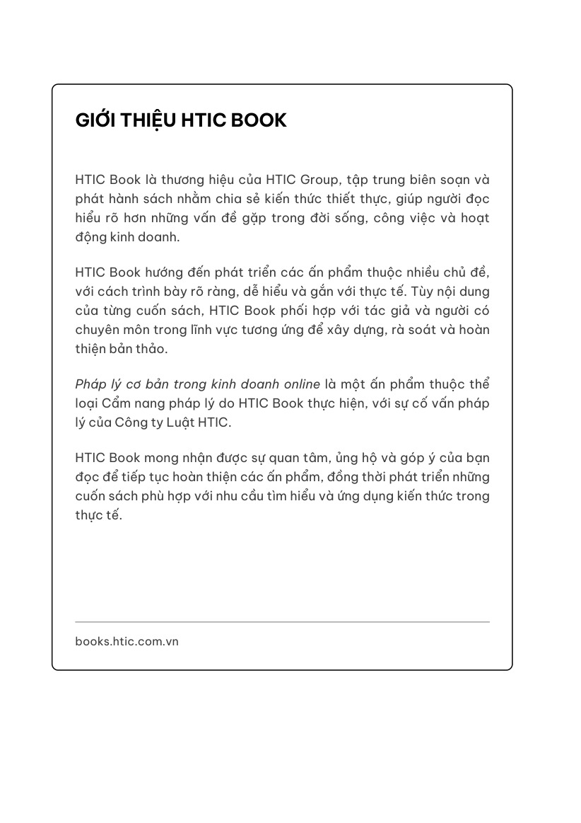 Trang 2 — Giới thiệu HTIC Book
